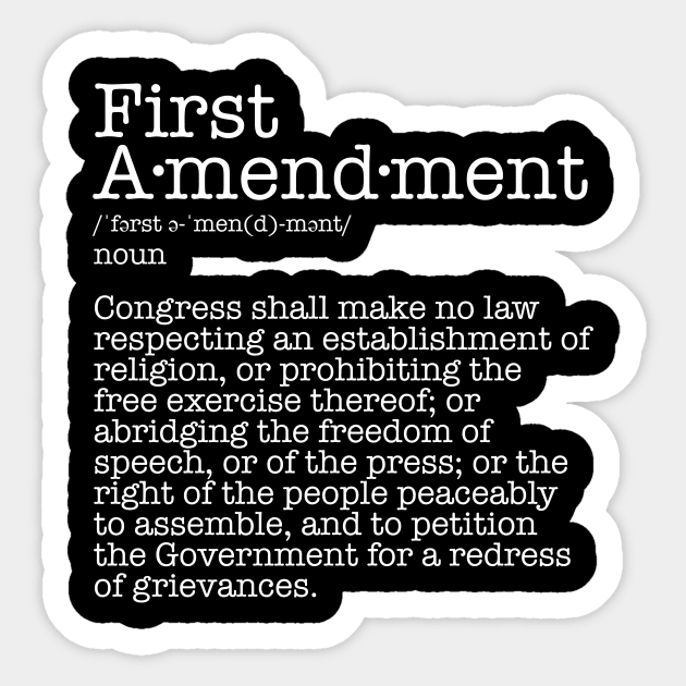 First Amendment Sticker by fishbiscuit